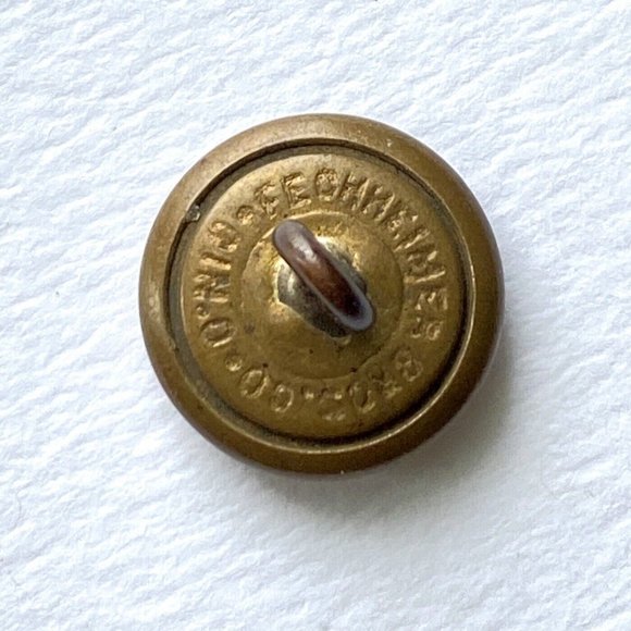 Vintage Post 1902 US Army Great Seal Uniform Button 15mm Gold Fechheimer Bros - Picture 4 of 4